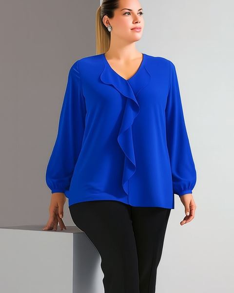 Immagine di CURVY GIRL ELEGANT TOP WITH FRILL